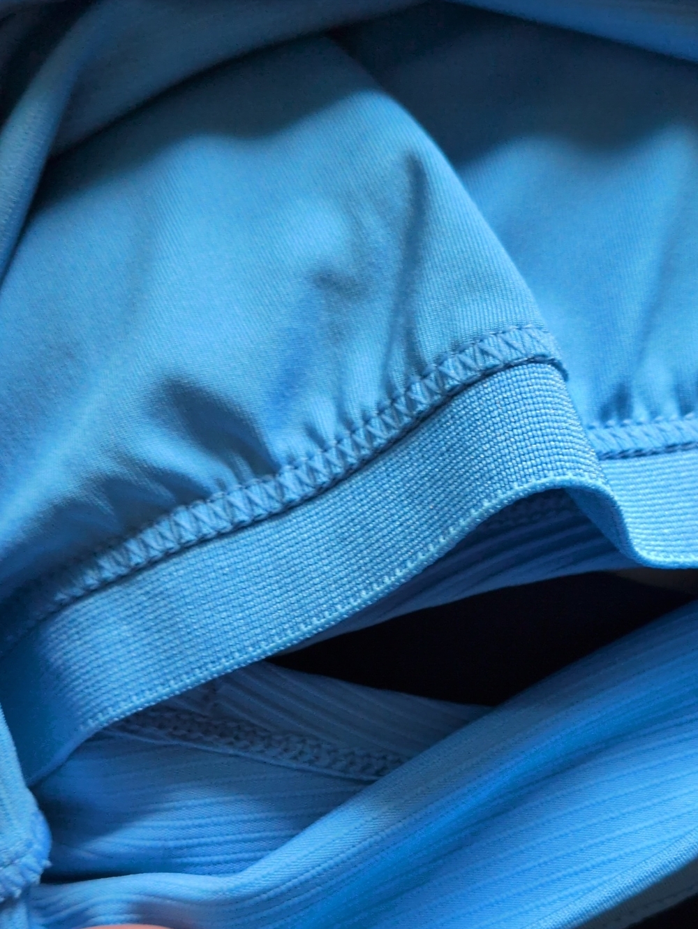 Move Theology Blue Ribbed Crop Activewear Tank Top - Picture 5 of 6